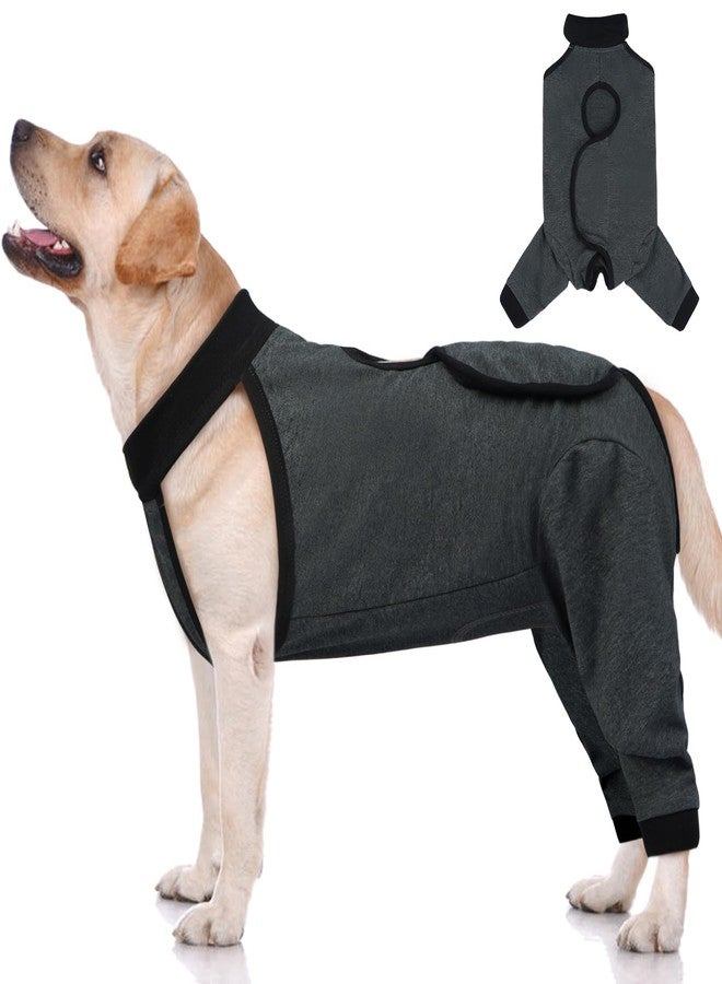 ROZKITCH Dog Surgery Leg Sleeve Rear Legs, Male Female Pet Prevent Licking Wound Elbow Knee Protector, Dog Recovery Suit Cone Collar Alternative Pants Shirt for Wound Heal Wrap Grey L - Image 1